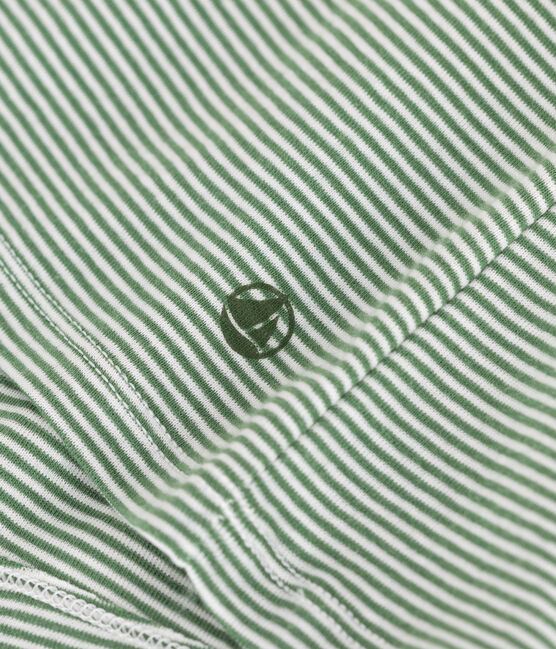 Camiseta Icónica de algodón a rayas para mujer PALMERAIE/ MARSHMALLOW