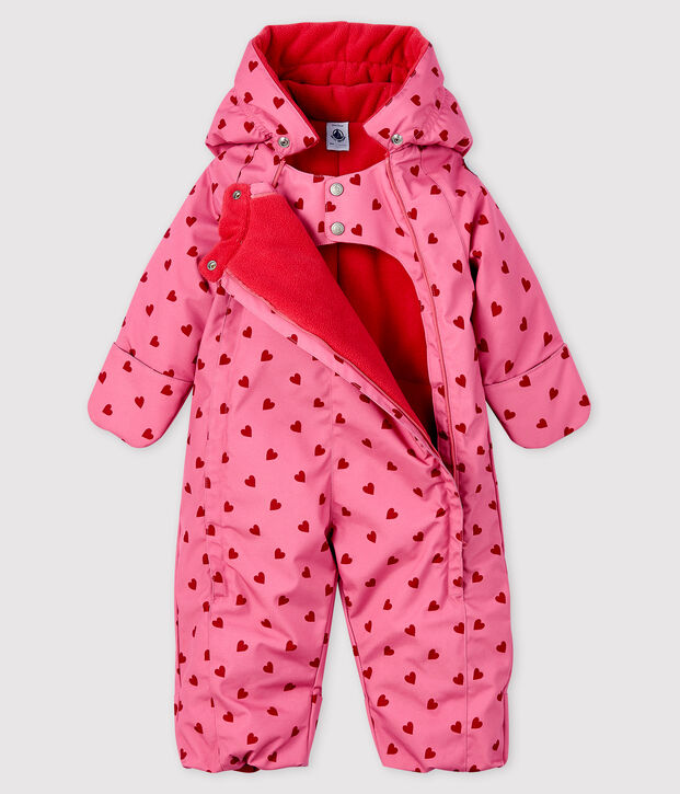 Mono de piloto para beb&eacute; ni&ntilde;a rosa/rojo
