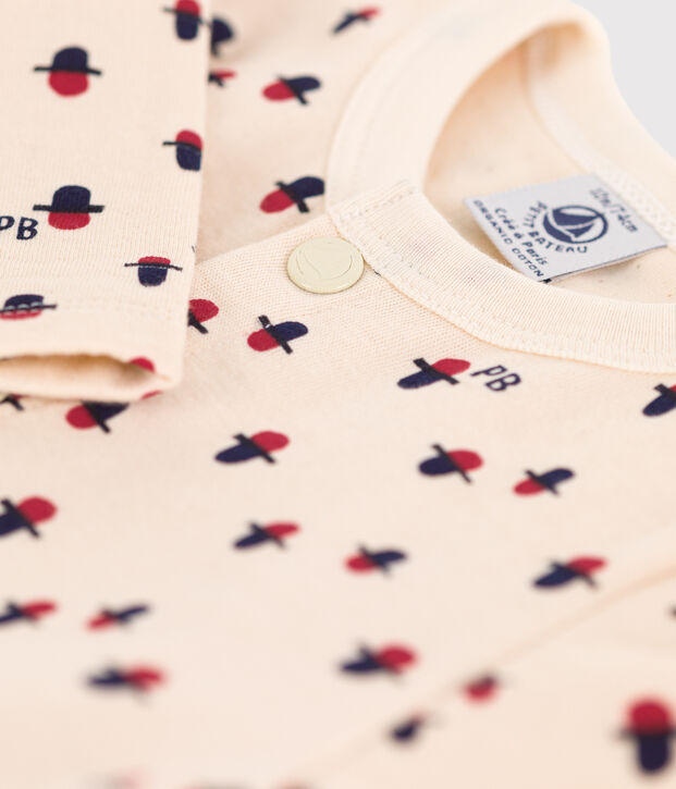 C&aacute;rdigan de t&uacute;bico estampado de beb&eacute; crudo/multicolor