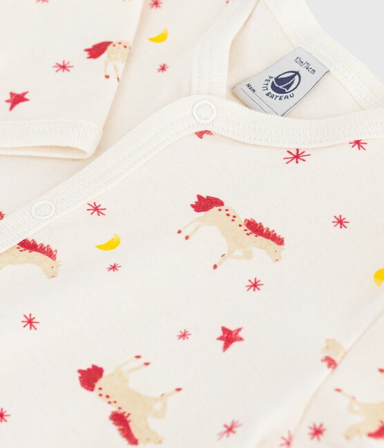 Pijama sin pies de algodón con estampado de caballo para bebé MILK/ MULTICO