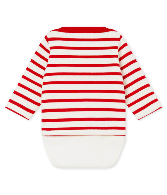 Body marinero icónico para bebé niño blanco MARSHMALLOW/rojo TERKUIT