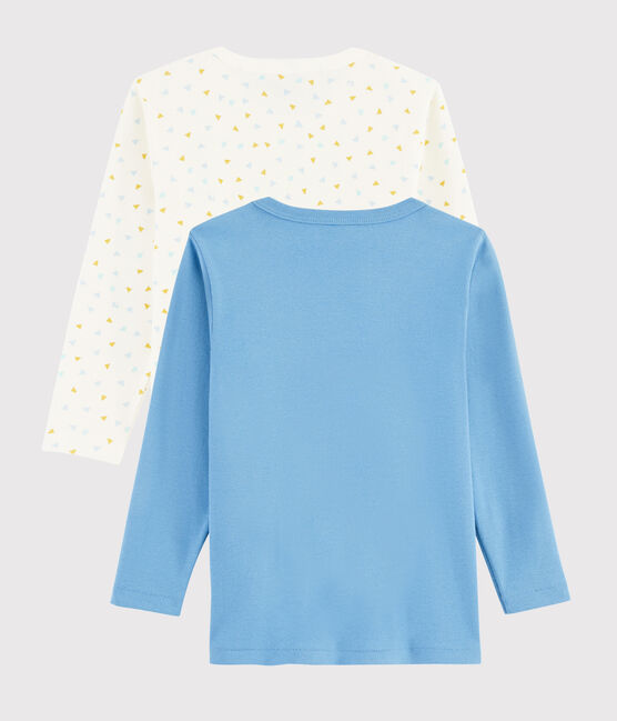 Juego de 2 camisetas de manga larga con estampado geométrico de niño pequeño variante 1