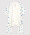 Bodyjama sin pies de algodón orgánico para bebé blanco MARSHMALLOW/azul BRASIER