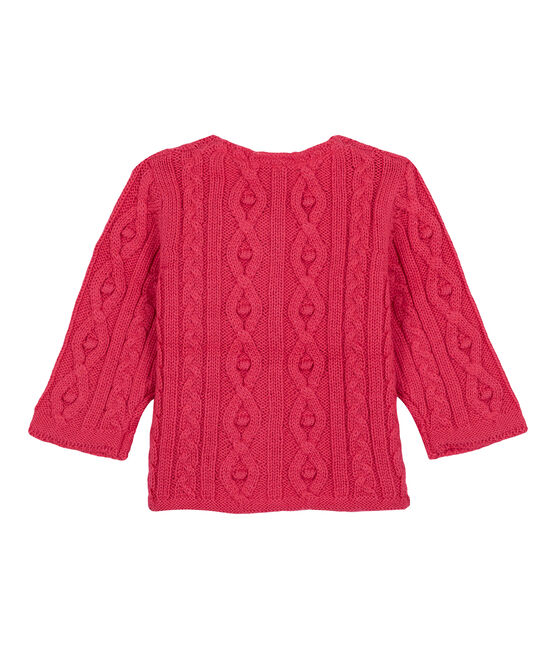 Cable-knit cardigan rosa IMPATIENCE