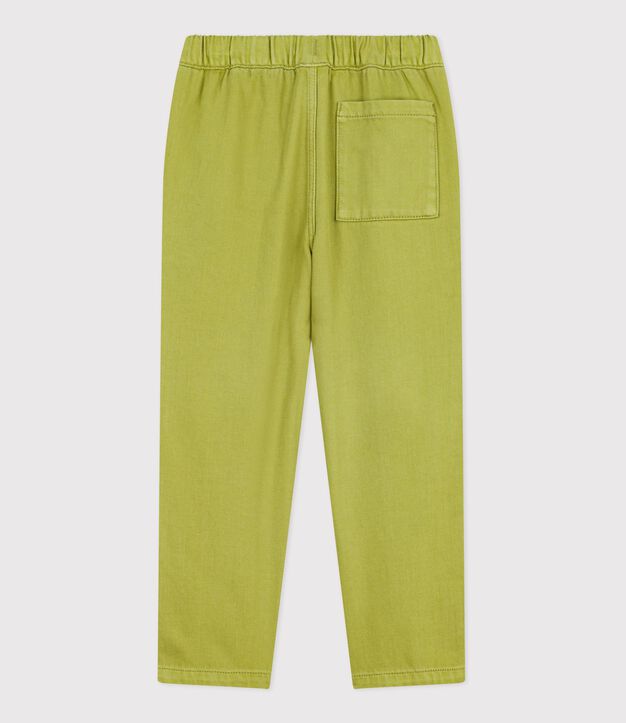 Pantal&oacute;n infantil de algod&oacute;n verde