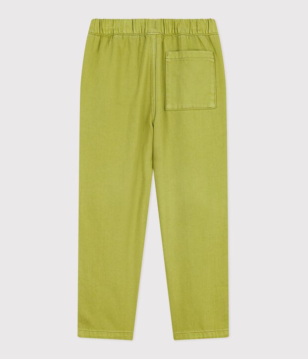 Pantal&oacute;n infantil de algod&oacute;n verde