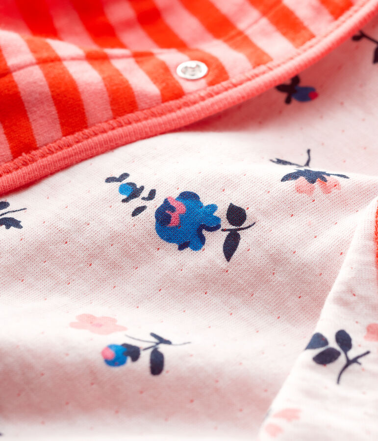 C&aacute;rdigan reversible de beb&eacute;. naranja/naranja