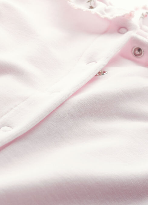 Pijama terciopelo para bebé niña rosa VIENNE