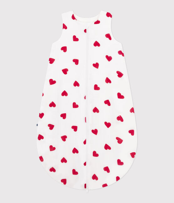 Saco de algodón para bebé con corazones TOG 1 blanco MARSHMALLOW/rojo TERKUIT