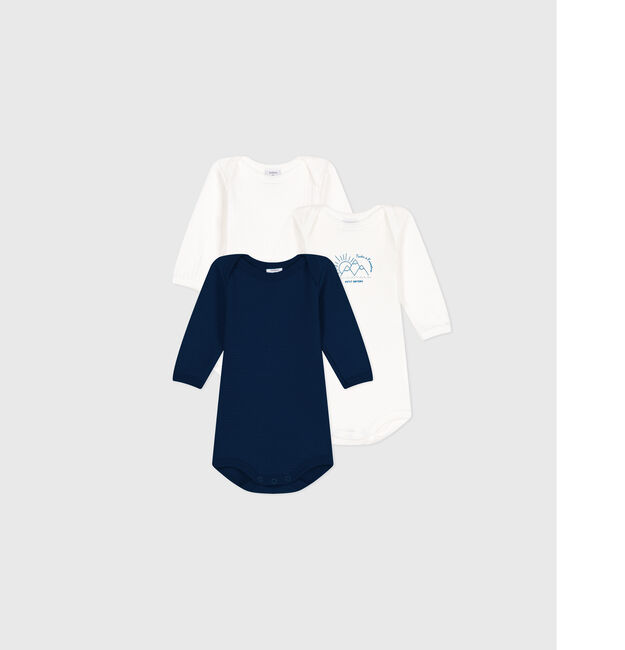 Lot de bodies manches longues en coton multicolor