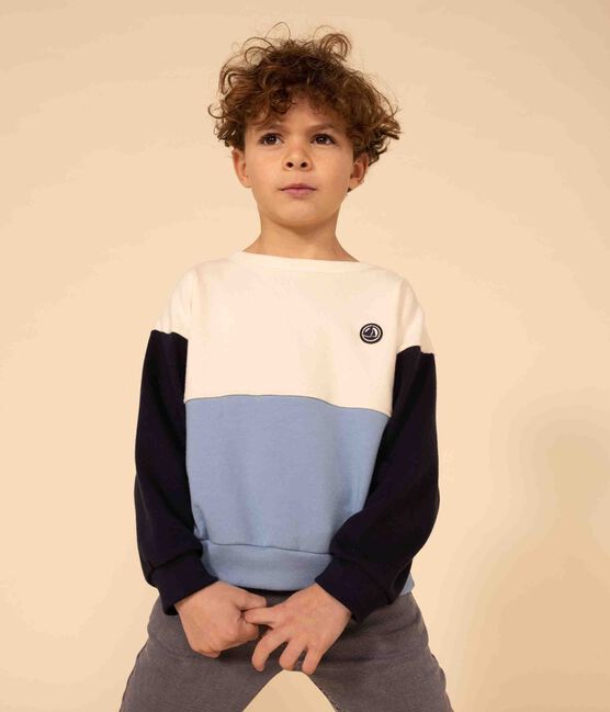 Sudadera de muletón afelpado para niño blanco AVALANCHE/ MULTICO