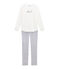 Pijama para niña blanco MARSHMALLOW/gris POUSSIERE