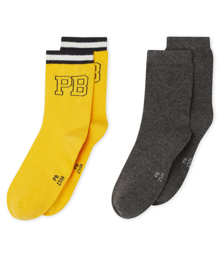Lote de 2 pares de calcetines infantiles para ni&ntilde;o multicolor