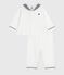 Pijama de 2 piezas con cuello marinero para bebé blanco MARSHMALLOW
