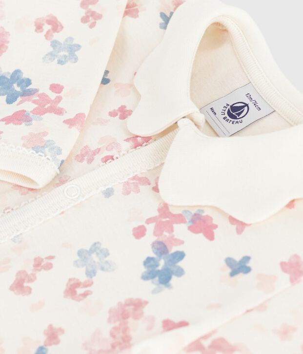 Pijama sin pies de algod&oacute;n estampado para beb&eacute; crudo/multicolor