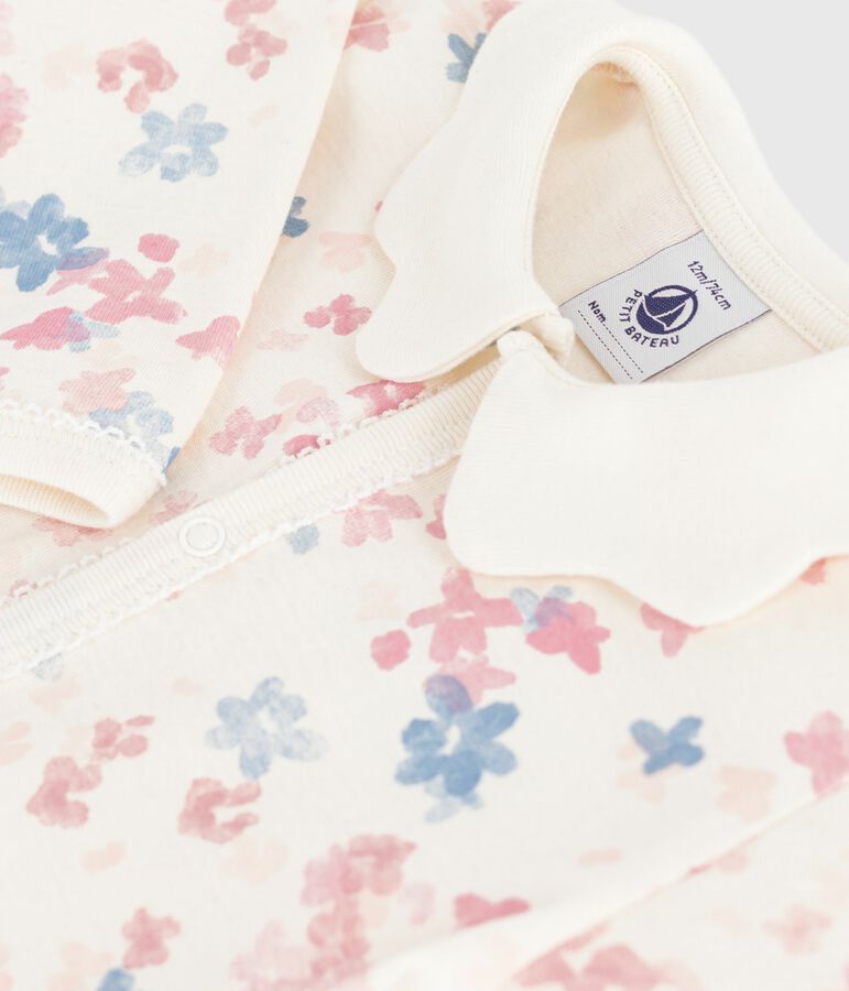 Pijama sin pies de algod&oacute;n estampado para beb&eacute; crudo/multicolor