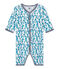 Pijama sin pies estampado de cactus para bebé niño blanco ECUME/blanco MULTICO