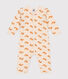 Pijama sin pies de tejido de rizo cepillado con estampado de ardilla para bebé