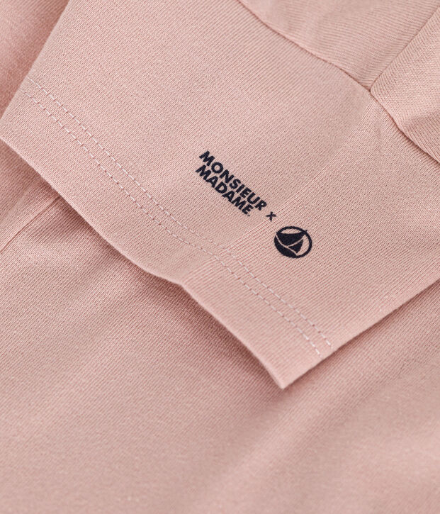 Camiseta Monsieur Madame de algod&oacute;n de beb&eacute; rosa