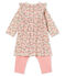 Vestido tipo leggings estampados para bebé niña blanco MARSHMALLOW/blanco MULTICO