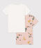 Juego de 2 camisetas de manga corta con flores de algodón de niña variante 1