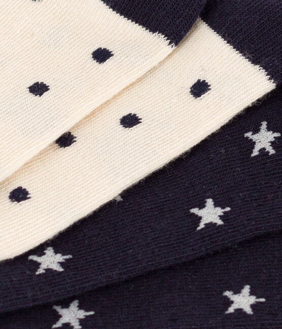 Juego de 2 pares de calcetines de punto de algodón con estrellas para niños variante 1