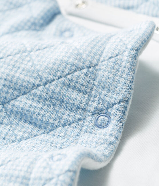 Mono largo para bebé de túbico acolchado azul ACIER/blanco MARSHMALLOW CN