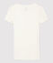 Camiseta de canalé ligero de mujer blanco MARSHMALLOW
