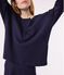 Pijama liso de algodón para mujer azul SMOKING