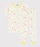 Pijama con estrellas de colores de algodón ecológico de niño blanco MARSHMALLOW/blanco MULTICO