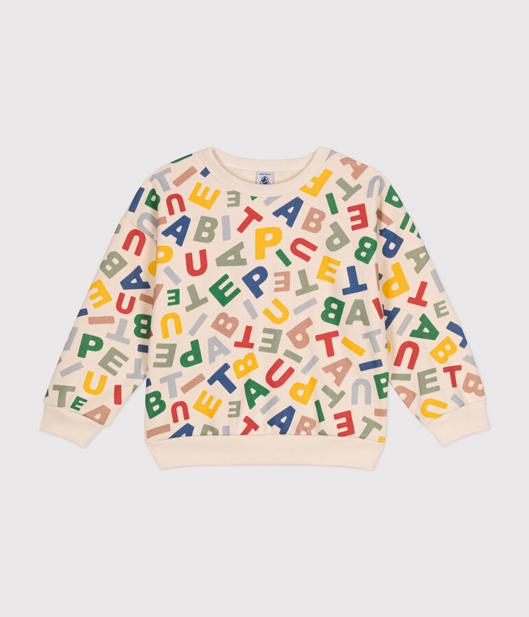 Sudadera de felpa para ni&ntilde;o crudo/multicolor