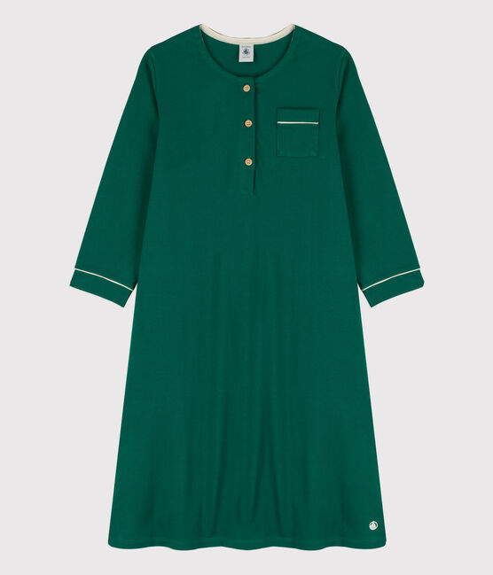 Camisón de algodón para niña verde EVERGREEN