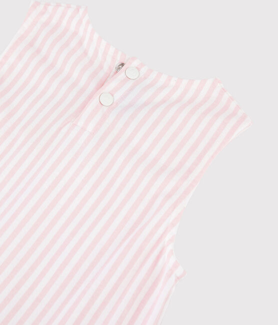 Vestido sin mangas de punto de niña rosa MINOIS/blanco MARSHMALLOW