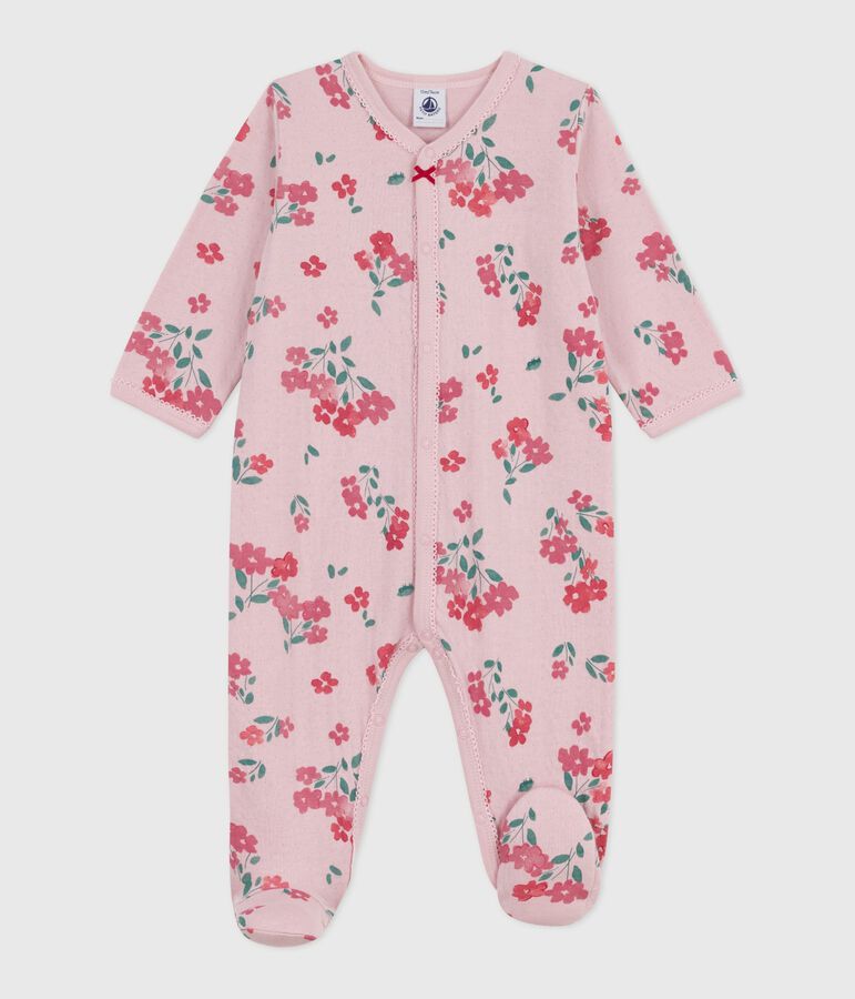 Pijama de t&uacute;bico con estampado de flores para beb&eacute; rosa/multicolor