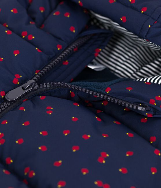Plumífero infantil largo y estampado azul SOIR/ MULTICO