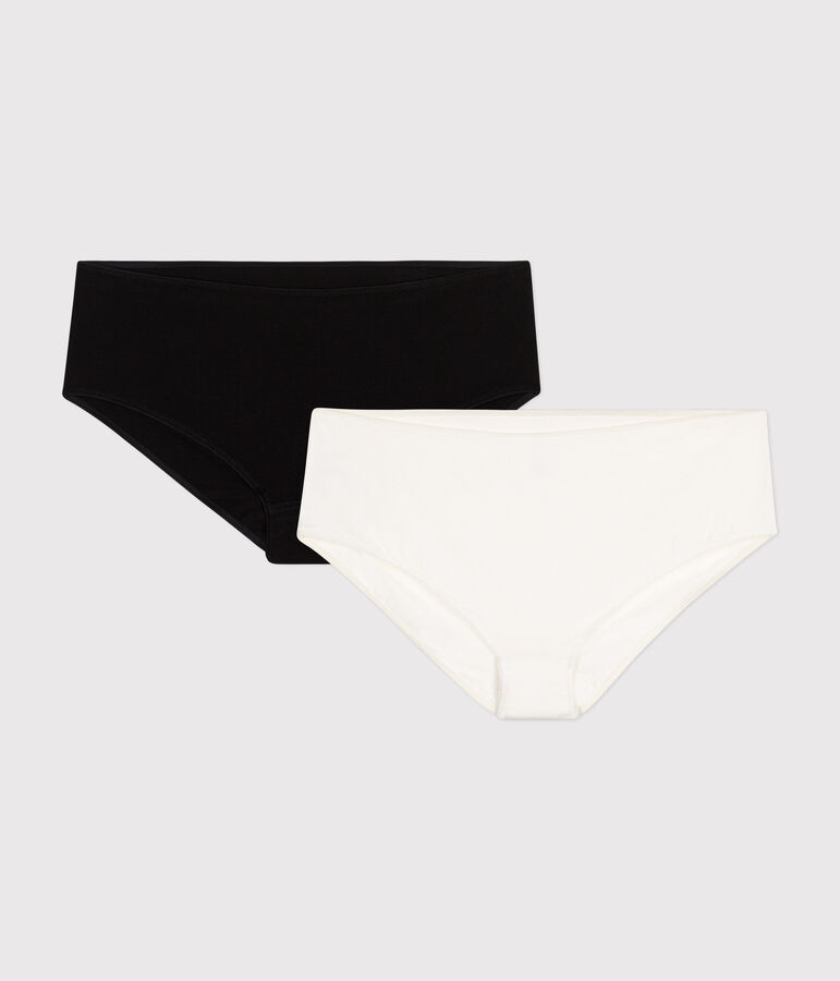 Juego de 2 culottes lisos de algod&oacute;n y elastano para ni&ntilde;a multicolor