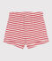 Shorts de punto flameado a rayas para bebé rosa PAPI/beige AVALANCHE