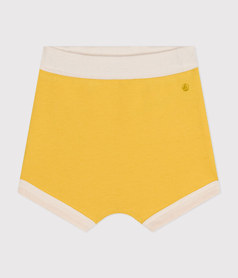Pantal&oacute;n corto de mulet&oacute;n ligero para beb&eacute; amarillo NECTAR