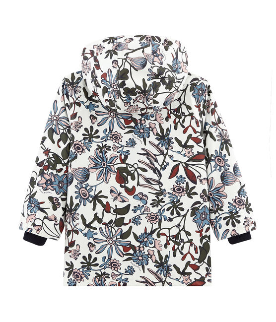 Impermeable estampado infantil para niña blanco MARSHMALLOW/blanco MULTICO