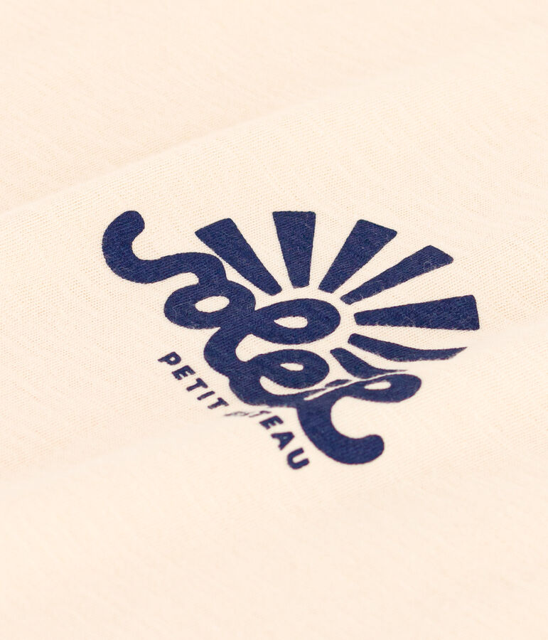 Camiseta La Recta de algod&oacute;n con cuello redondo para mujer crudo