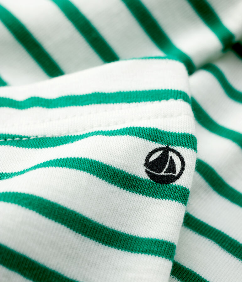 Leggings de algod&oacute;n de beb&eacute;. blanco/verde