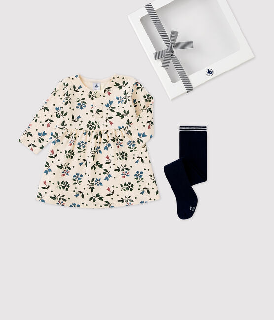 Estuche de regalo con vestido y leotardos para bebé variante 1
