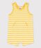 Mono corto de jersey grueso de bebé amarillo ORGE/blanco MARSHMALLOW