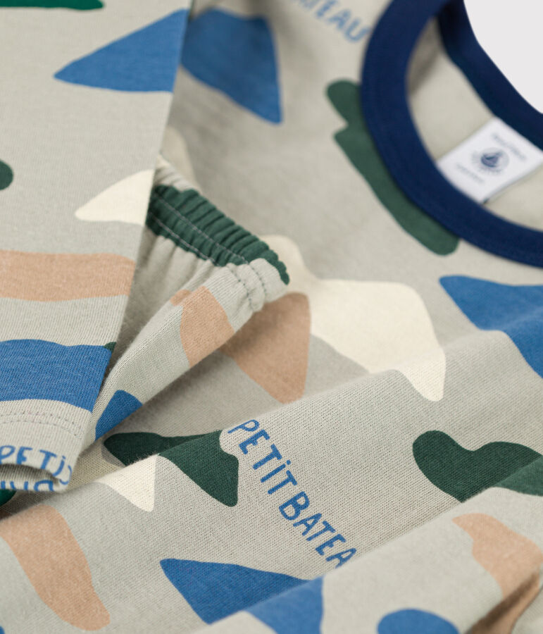 Pijama de t&uacute;bico para ni&ntilde;o  gris/multicolor