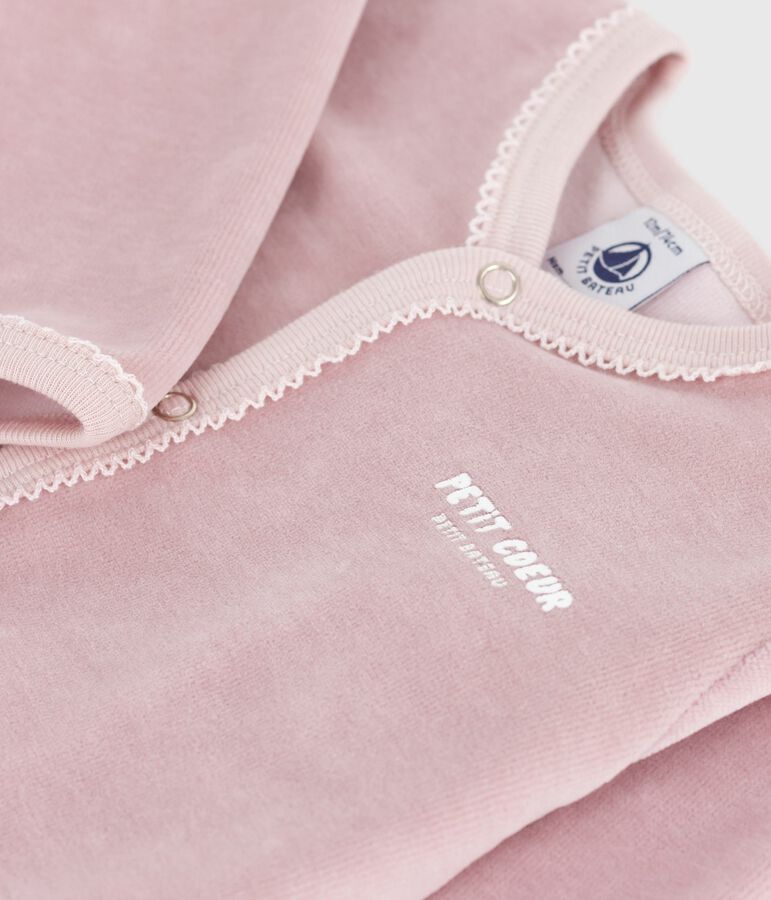 Dors bien en velours b&eacute;b&eacute; rosa/multicolor