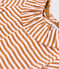 Blusa de punto flameado de manga corta a rayas para bebé TOAST/ DOLL