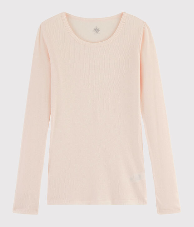 Camiseta de lana y algod&oacute;n para mujer FLEUR