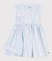 Vestido infantil de algodón sin mangas azul FRAICHEUR/blanco MULTICO