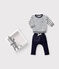 Estuche regalo para bebé con camiseta y pantalón variante 1