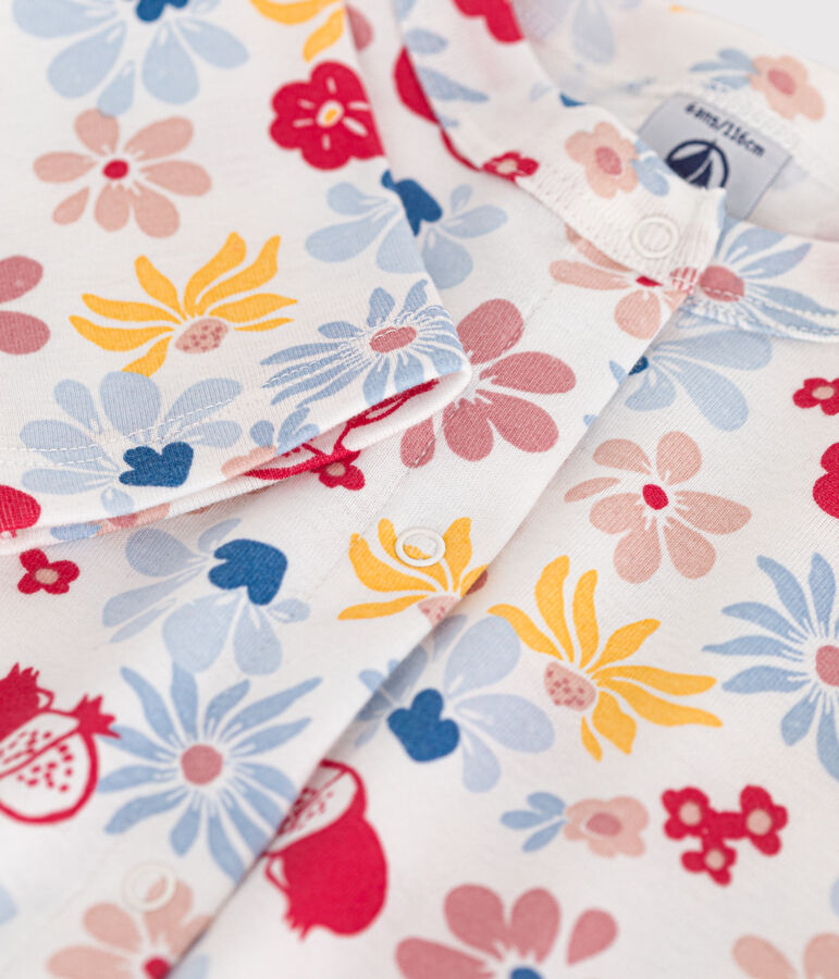 C&aacute;rdigan de algod&oacute;n de ni&ntilde;a blanco/multicolor